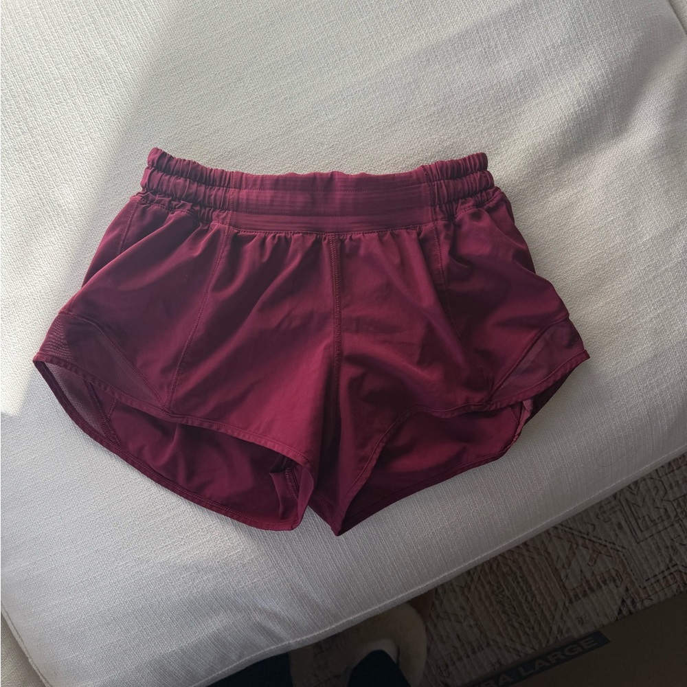 Lululemon Athletica Maroon Athletic Shorts
